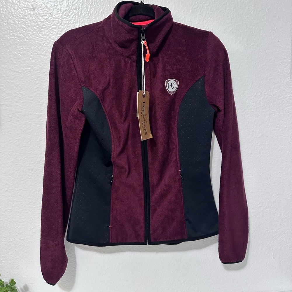 Horseware Ireland Equestrian Fleece Zip Burgundy Jacket Women’s Extra Small